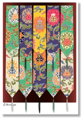 Ties Based On Tibetan Tapestries